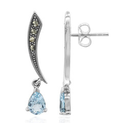 Orecchini in argento con Topazio Blu Cielo