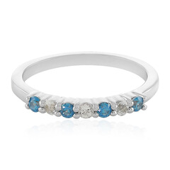 Anello in argento con Zircone Blu