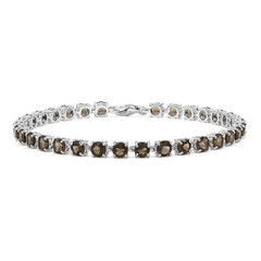 Bracciale in argento con Quarzo Fumè