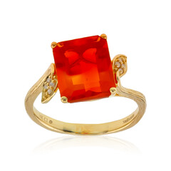 Anello in oro con Opale di Fuoco Messicano (Smithsonian)