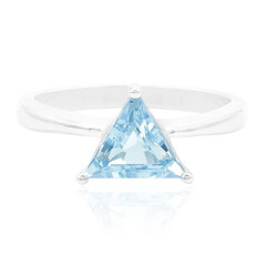 Anello in argento con Topazio Blu Svizzero