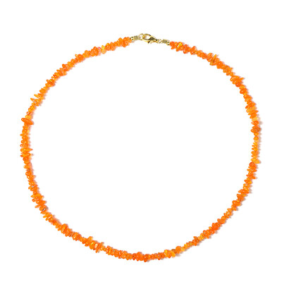 Collana in argento con Opale Arancione d'Etiopia