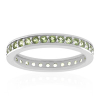Anello in argento con Peridoto della Birmania