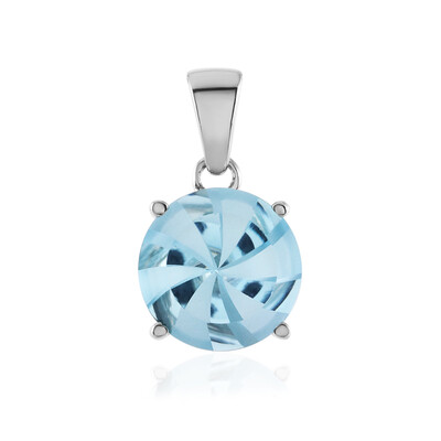 Ciondolo in argento con Topazio Blu Cielo