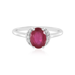 Anello in argento con Rubino del Madagascar