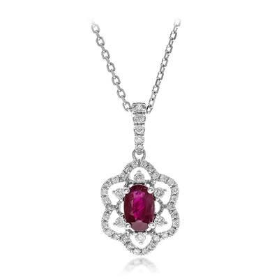 Collana in oro con Rubino Mozambico AAA (CIRARI)