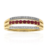 Anello in oro con Berillo Rosso