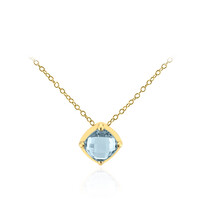 Collana in argento con Topazio Blu Cielo