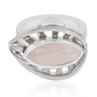Anello in argento con Quarzo Rosa