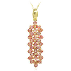 Collana in oro con Zaffiro Padparadscha (non riscaldato) (AMAYANI)