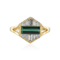 Anello in argento con Tormalina Verde di Benedito
