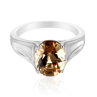 Anello in argento con Quarzo Champagne