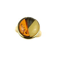 Anello in argento con Ambra Baltica