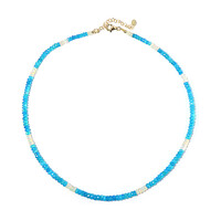 Collana in argento con Opale Blu Neon