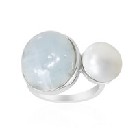 Anello in argento con Pietra di Luna Arcobaleno