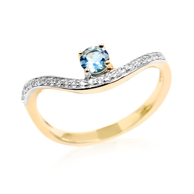 Anello in oro con Acquamarina Ofiki