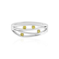Anello in argento con Diamante Giallo I2