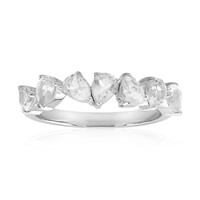 Anello in argento con Topazio Bianco