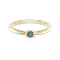 Anello in oro con Diamante Blu I1