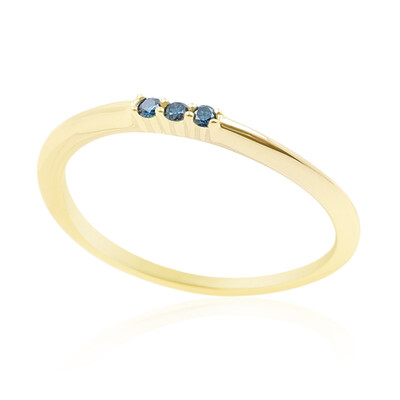 Anello in oro con Diamante Blu I1 (de Melo)
