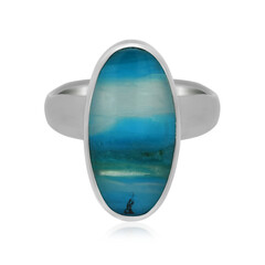 Anello in argento con Opale Atacama Blu