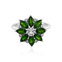 Anello in argento con Diopside Russo
