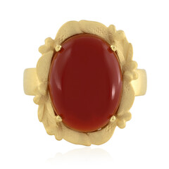 Anello placcato in oro con Onice