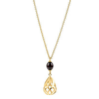 Collana in argento con Ambra Baltica (dagen)