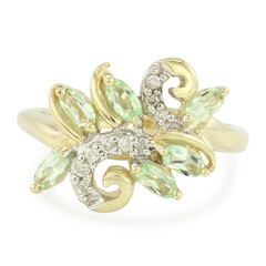 Anello in oro con Tormalina Paraíba Brasiliana