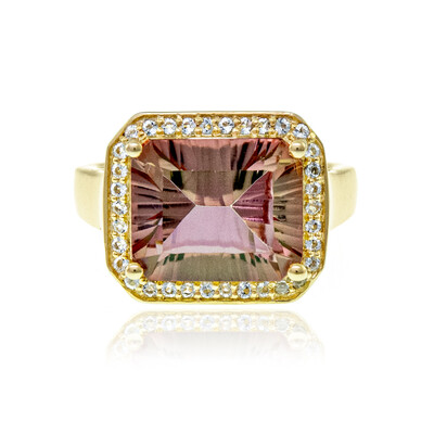 Anello in argento con Topazio Mistico Pesca