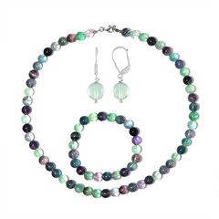 Parure in argento con Fluorite