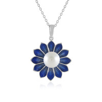 Collana in argento con Perla d'Acqua Dolce Bianca (Adela Silber)