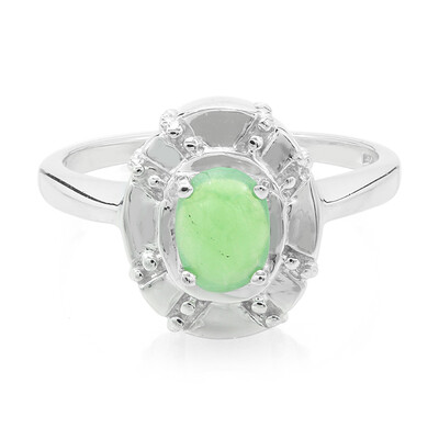 Anello in argento con Crisoprasio Imperiale