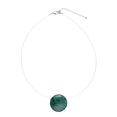 Collana in argento con Malachite