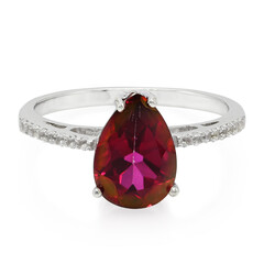 Anello in argento con Topazio Ciliegia
