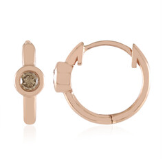 Orecchini in oro con Diamante Champagne SI2