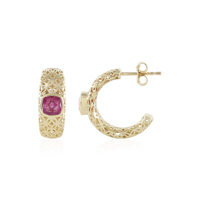 Orecchini in oro con Zaffiro Rosa del Madagascar (Ornaments by de Melo)