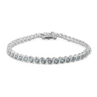 Bracciale in argento con Topazio Blu Cielo