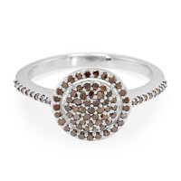 Anello placcato in platino con Diamante Fancy