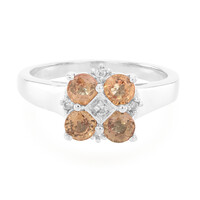 Anello in argento con Zaffiro Arancione