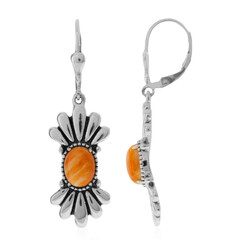 Orecchini in argento con Conchiglia di Ostrica Spinosa Arancione (Desert Chic)