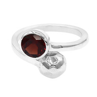 Anello in argento con Granato Mozambico