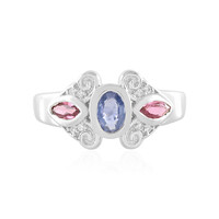 Anello in argento con Zaffiro Ceylon Blu (non riscaldato)