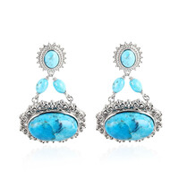 Orecchini in argento con Turchese Kingman Mohave Blu (Dallas Prince Designs)