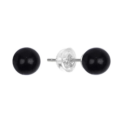 Orecchini in argento con Shungite
