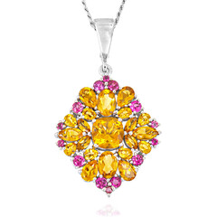 Collana in argento con Citrino (Memories by Vincent)