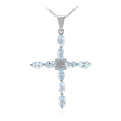 Collana in argento con Topazio Blu Cielo