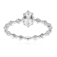 Anello in argento con Topazio Bianco