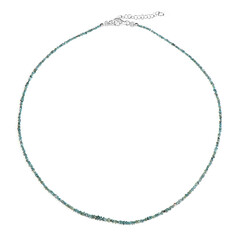 Collana in argento con Diamante Blu