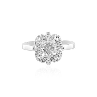 Anello in argento con Diamante I2 (J)